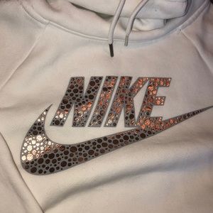 Nike cowl neck hoodie (white )